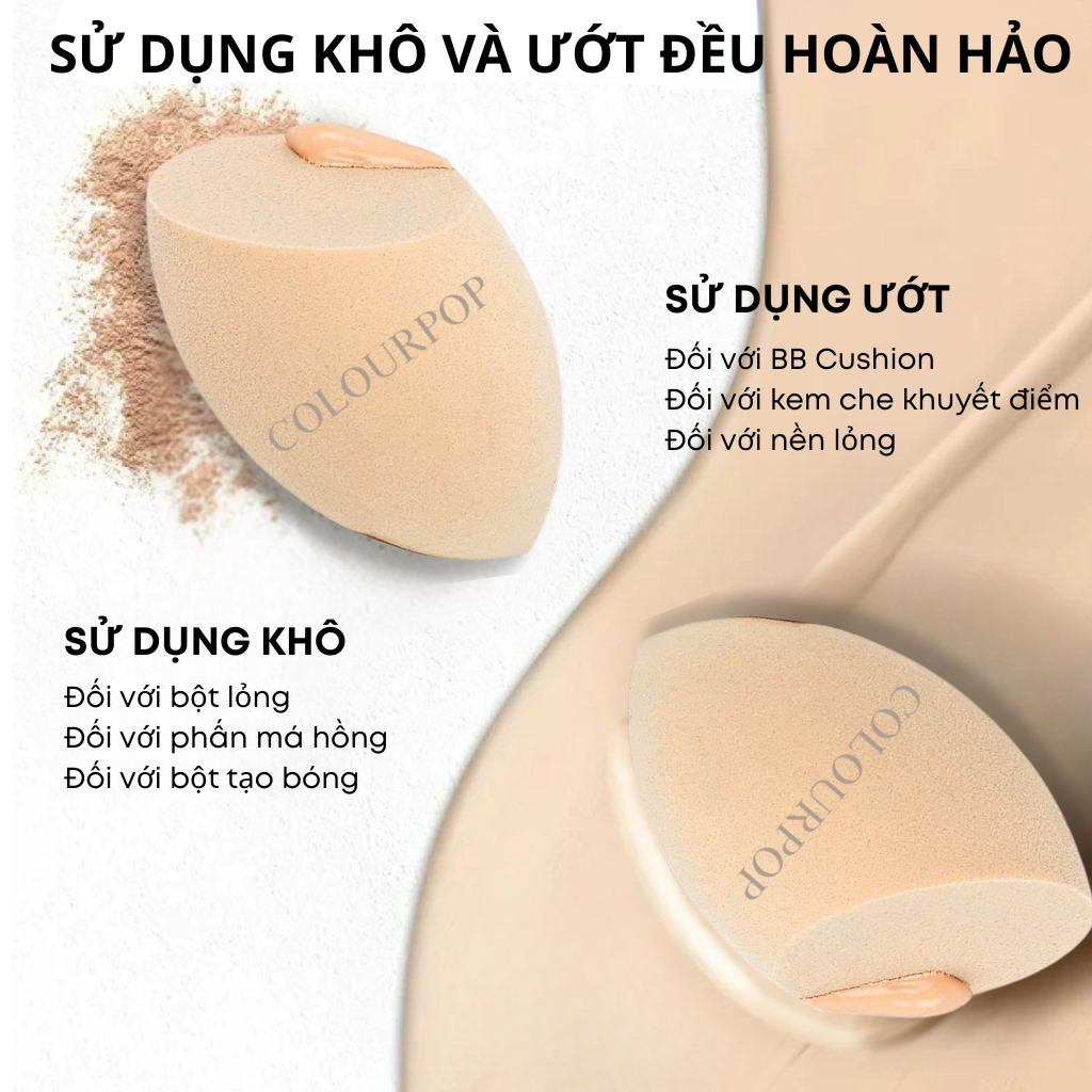 Mút Trang Điểm COLOURPOP Miracle Foundation Concealer Sponge COM04